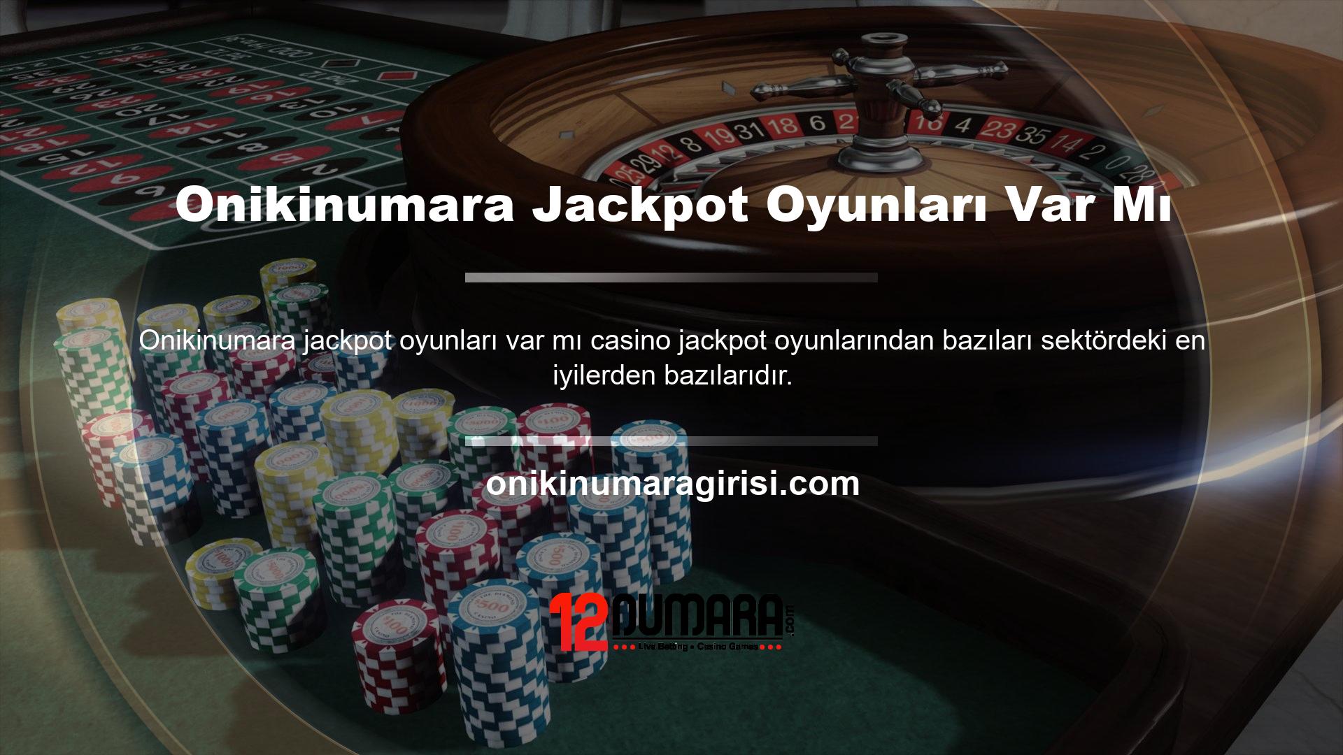 Sitede 0'dan fazla Jackpot Onikinumara jackpot oyunu bulunmaktadır