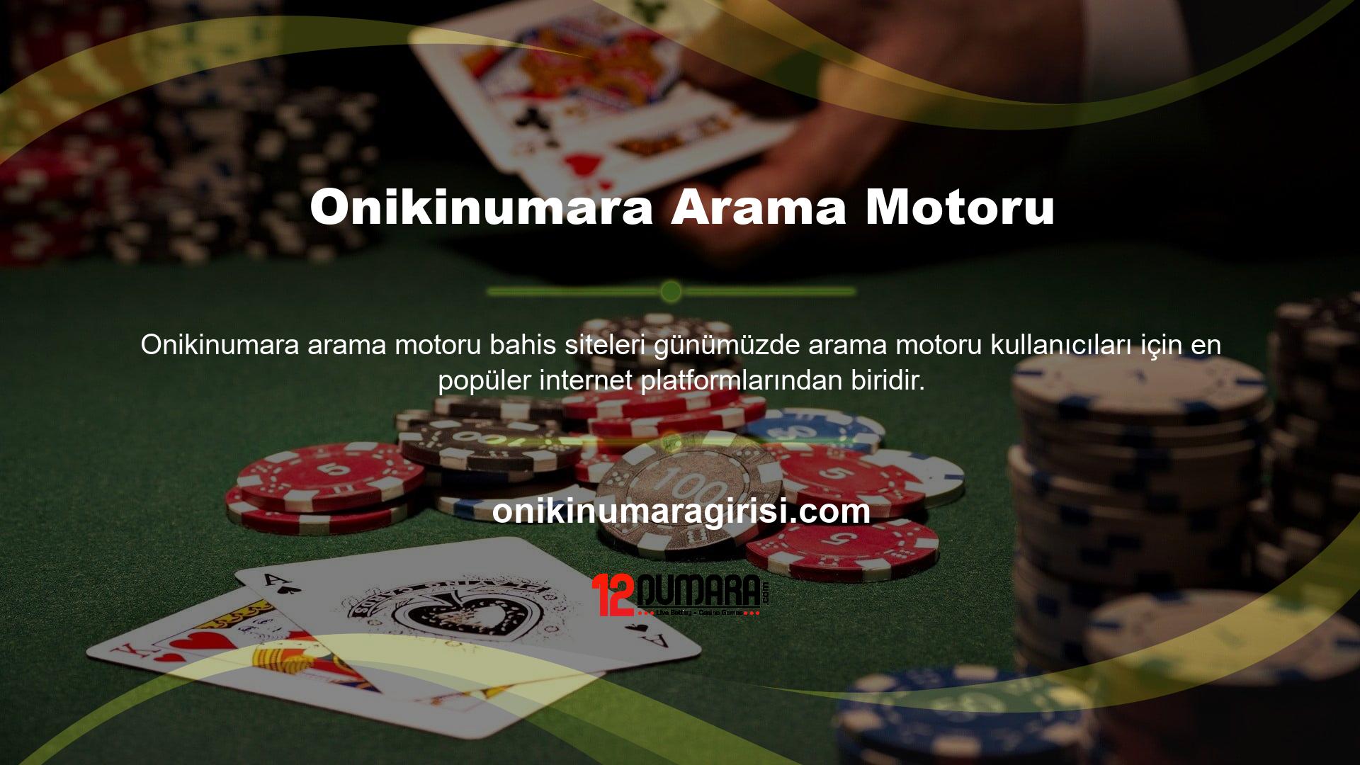 Çok sayıda kullanıcısı olan oyun sitesi Onikinumara, yabancı oldukları için vergilendirilmeyen canlı casino oyun hizmetleri sunmaktadır
